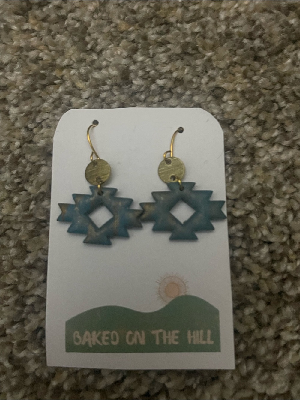 Teal Southwestern Dangle Earrings